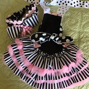 Infant halter dress with matching headband